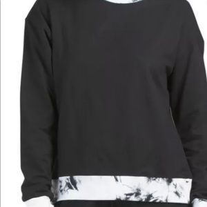 NWT Nanette Lepore Play Tie Dye Trim Sweatshirt Size L‎